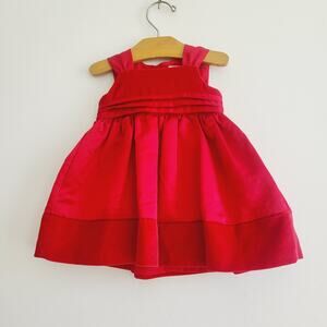 New 6M Carter's red dress velvet trim